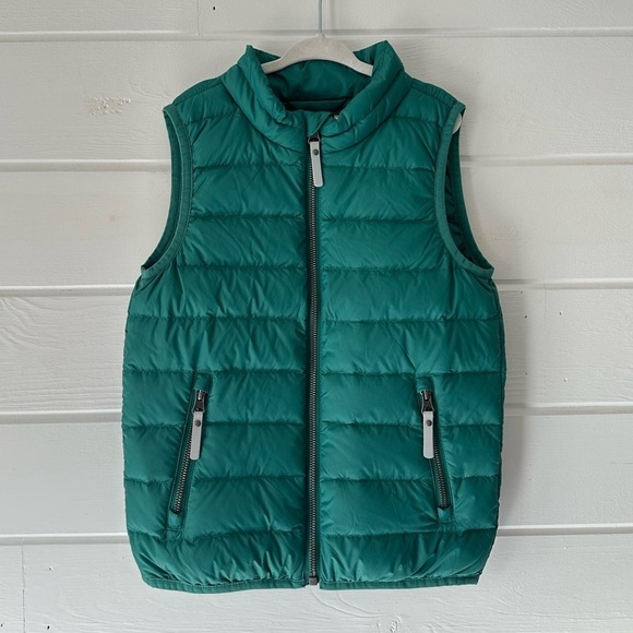 Hanna Andersson Unisex Superlight Down Insulated Puffer Vest in Trek Teal Sz 6-7 - Picture 2 of 10